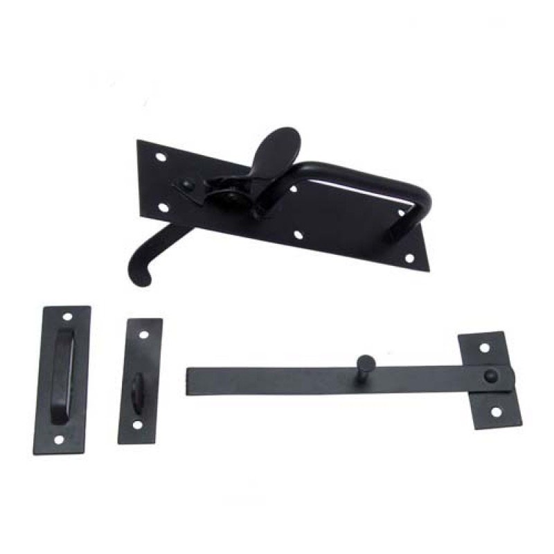 Iron Suffolk Latch -  Black Powdercoated