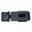 110mm x 45mm Black Iron Hasp & Staple - Black Powdercoated