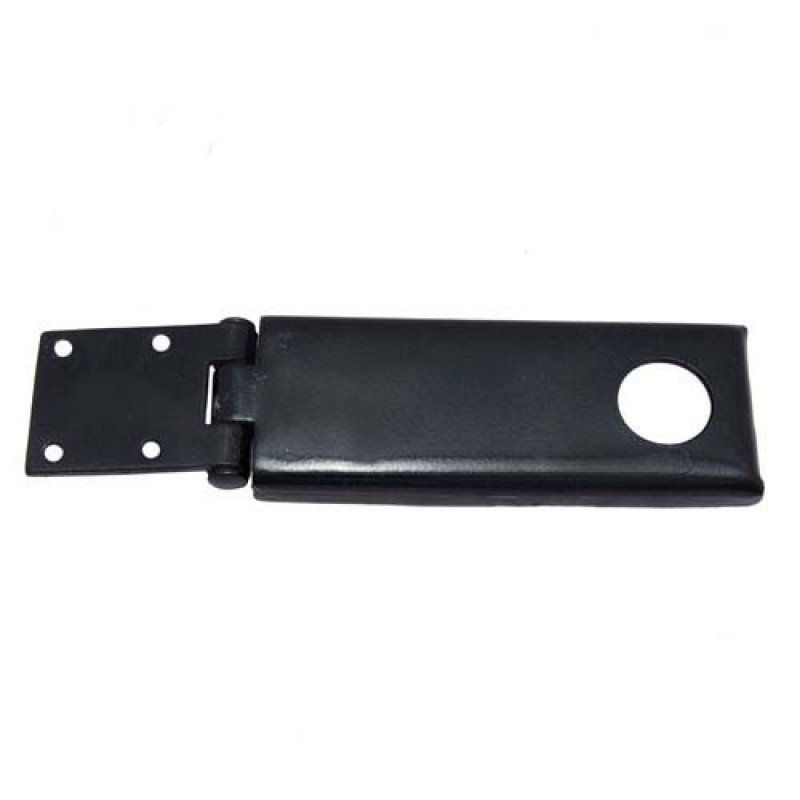 200mm x 55mm Black Iron Hasp & Staple - Black Powdercoated