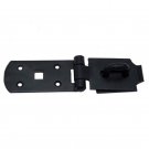 212mm x 55mm Black Iron Hasp & Staple -  Black Powdercoated