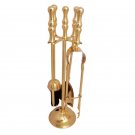 18"" Brass Fire Tools Complete Set -  Polish Lacquered