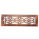 ""Flower"" Brass Wall Register with Louver-2-1/4"" x 12"" (3-7/8"" x 13-1/2""Overall)-AC
