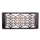 ""Flower"" Bronze Wall Register with Louver - 6"" x 14"" (7-1/8"" x 15-3/4"" Overall)