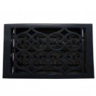 ""Flower"" Iron Wall Register with Louver - 6"" x 10"" (7-1/4"" x 11-1/2"" Overall) - BPC