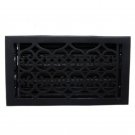 ""Flower"" Iron Wall Register with Louver - 6"" x 12"" (7-1/2"" x 13-1/2"" Overall)- BPC