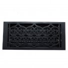 ""Flower"" Iron Wall Register with Louver - 6"" x 14"" (7-1/8"" x 15-3/4"" Overall) -BPC