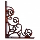 ""Hallelujah"" Silicon Bronze Shelf Bracket - Distressed Silicon Bronze Rust Patina