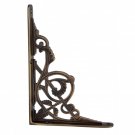 ""Maasiai"" Decorative Brass Shelf Bracket - Antique Brass