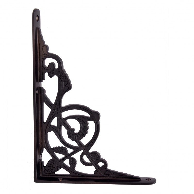 ""Maasiai"" Silicon Bronze Shelf Bracket -Distressed Silicon Bronze Medium Patina