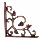 ""Meshezaheel"" Decorative Brass Shelf Bracket - Antique Copper