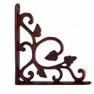 ""Meshezaheel"" Silicon Bronze Shelf Bracket -Distressed Silicon Bronze Rust Patina