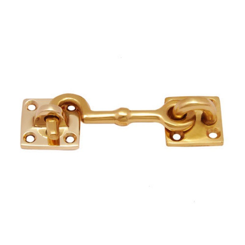 3"" Designer Brass Window Cabin Hook - Polish Lacquered