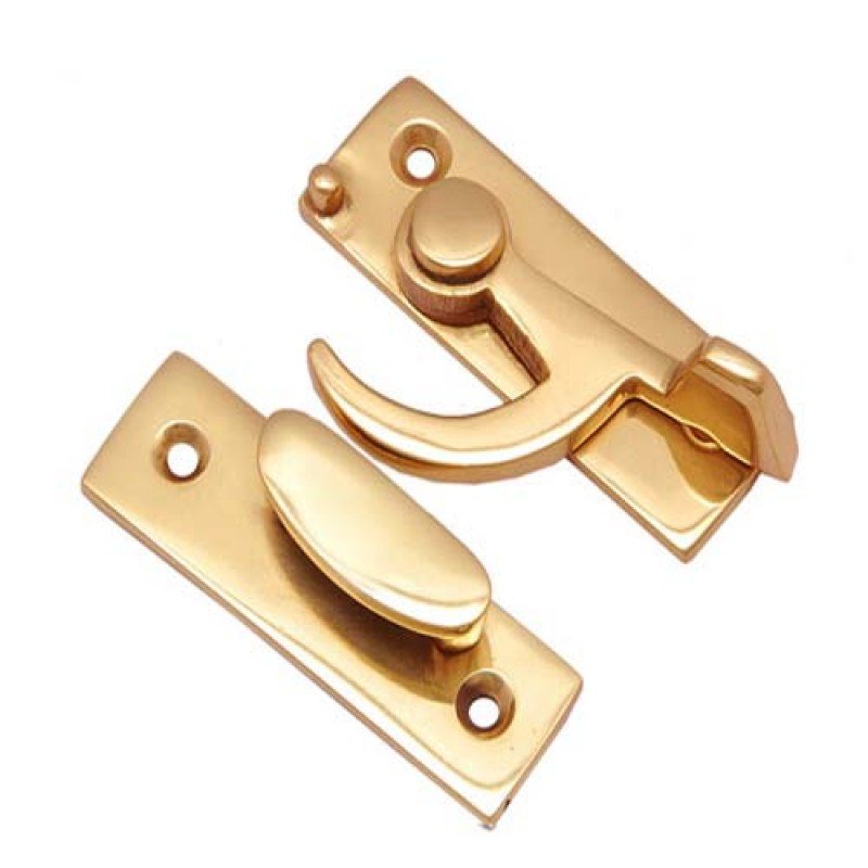 Kaan Brass Window Fastener - Polish Lacquered