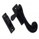 Right Curved Iron Window Fastener - Polish Lacquered