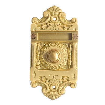 "Nehushtan" Brass Bell Push - Satin Brass