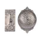 "Belshazzar" Brass Manual Old Fashioned Door Bell -  Antique Brushed Nickel
