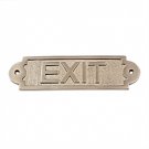 Exit Brass Door Sign - Antique Brushed Nickel