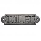 Large Toilet Brass Door Sign - Black Powder Coated