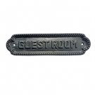 Guest Room Brass Door Sign - Black Powder Coated
