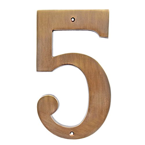 8" Brass Numeral "5" (Antique Brass)