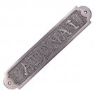 ADONAI Solid Brass Door Sign - Antique Brushed Nickel