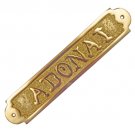 ADONAI Solid Brass Door Sign - Satin Brass