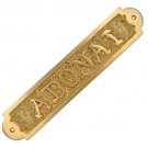 ADONAI Solid Brass Door Sign - Antique Brass
