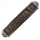ADONAI Solid Brass Door Sign - Black Nickel