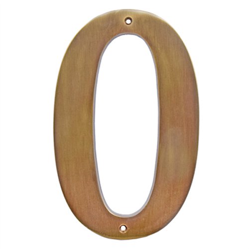8" Brass Numeral "0" (Antique Brass)