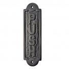 Push Brass Door Sign - Black Powder Coated