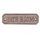 Bathroom Brass Door Sign - Satin Nickel