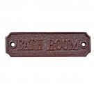 Bathroom Brass Door Sign - Dark Bronze
