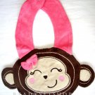 Monkey Face Girl's Bib, New, One Size