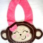 Monkey Face Girl's Bib, New, One Size