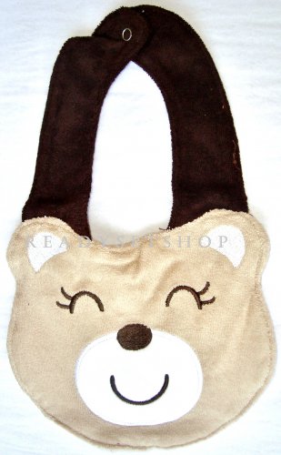 Baby Bear Face Bib, New, One Size