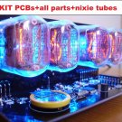 Nixie Tube clock KIT with IN-12 Tube LED Blue Backlight Black PCB