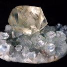 PERFECT CALCITE CRYSTAL ON APOPHYLLITE BASE S4#151