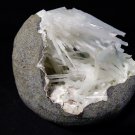 SCOLECITE IN WHITE MATRIX SEMI GEODE E2#25