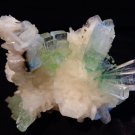 DISCO BALL GREEN APOPHYLLITE CRYSTAL BUNCH WITH STILBITE MATRIX !! S-1-56