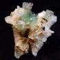 DISCO BALL GREEN APOPHYLLITE CRYSTAL BUNCH WITH STILBITE MATRIX !! S-1-56