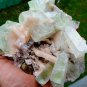 APOPHYLLITE GREEN STILBITE ON MINERALS SPECIMEN !!! G-2