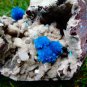 FABULOUSLY RICH HUGE CAVANSITE CRYSTALS WITH STILBITE ON MATRIX C#05