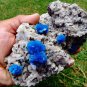 FABULOUSLY RICH HUGE CAVANSITE CRYSTALS WITH STILBITE ON MATRIX C#05