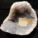 CALCITE CRYSTAL ON AMETHYST MATRIX  E-#3-17