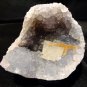 CALCITE CRYSTAL ON AMETHYST MATRIX  E-#3-17