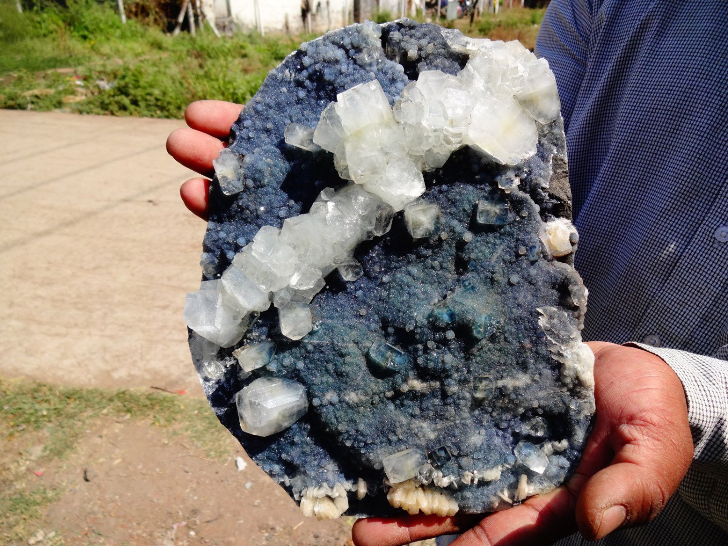 APOPHYLLITE ON CHALCEDONY MATRIX  B-1