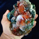 RARE MARSHY APOPHYLLITE TWIN COLOR FLOWER WITH INCLUSION OF CELADONITE F-12