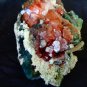 RARE MARSHY APOPHYLLITE TWIN COLOR FLOWER WITH INCLUSION OF CELADONITE F-12