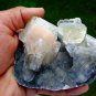 APOPHYLLITE WITH STILBITE ON CHALCEDONY MINERAL SPECIMEN # B-1