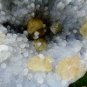 CALCITE CRYSTAL ON AMETHYST GEODE  B# -6